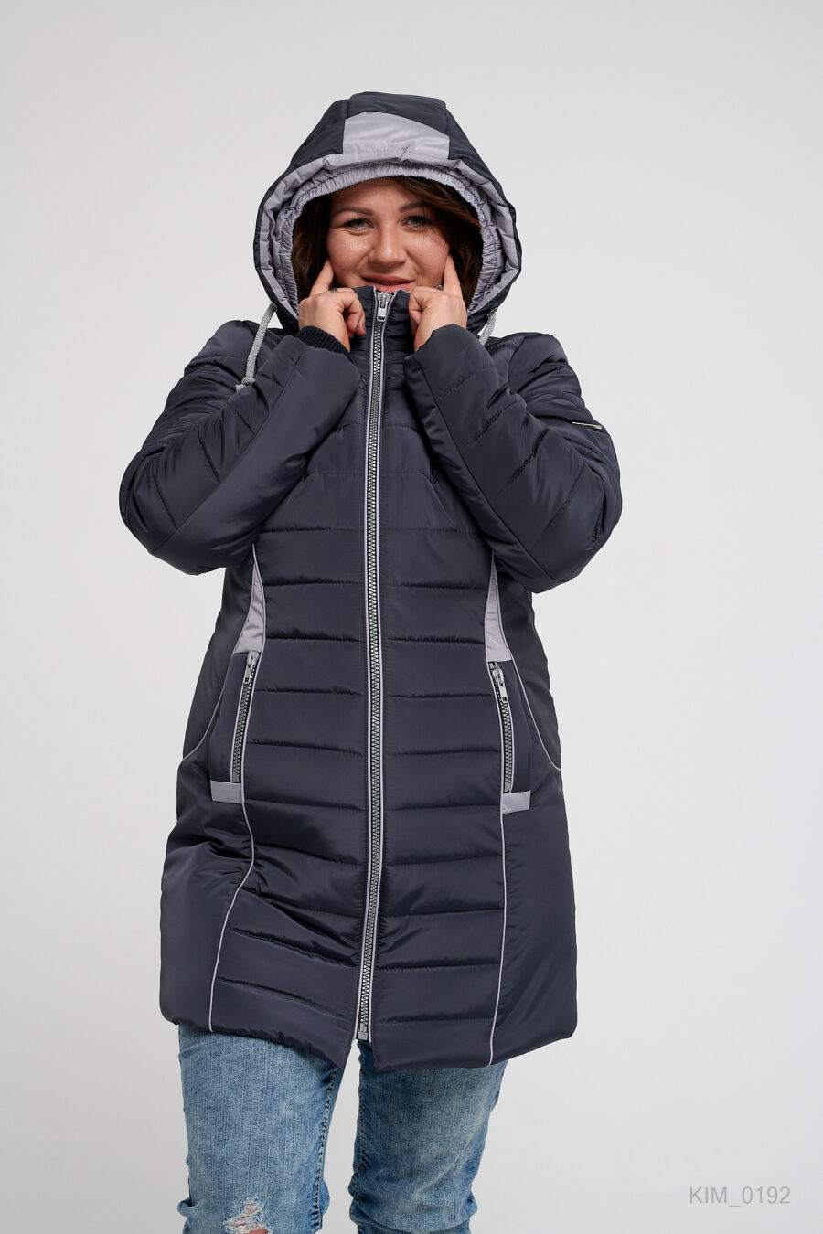 Kurtka Diana wstawki - grafit