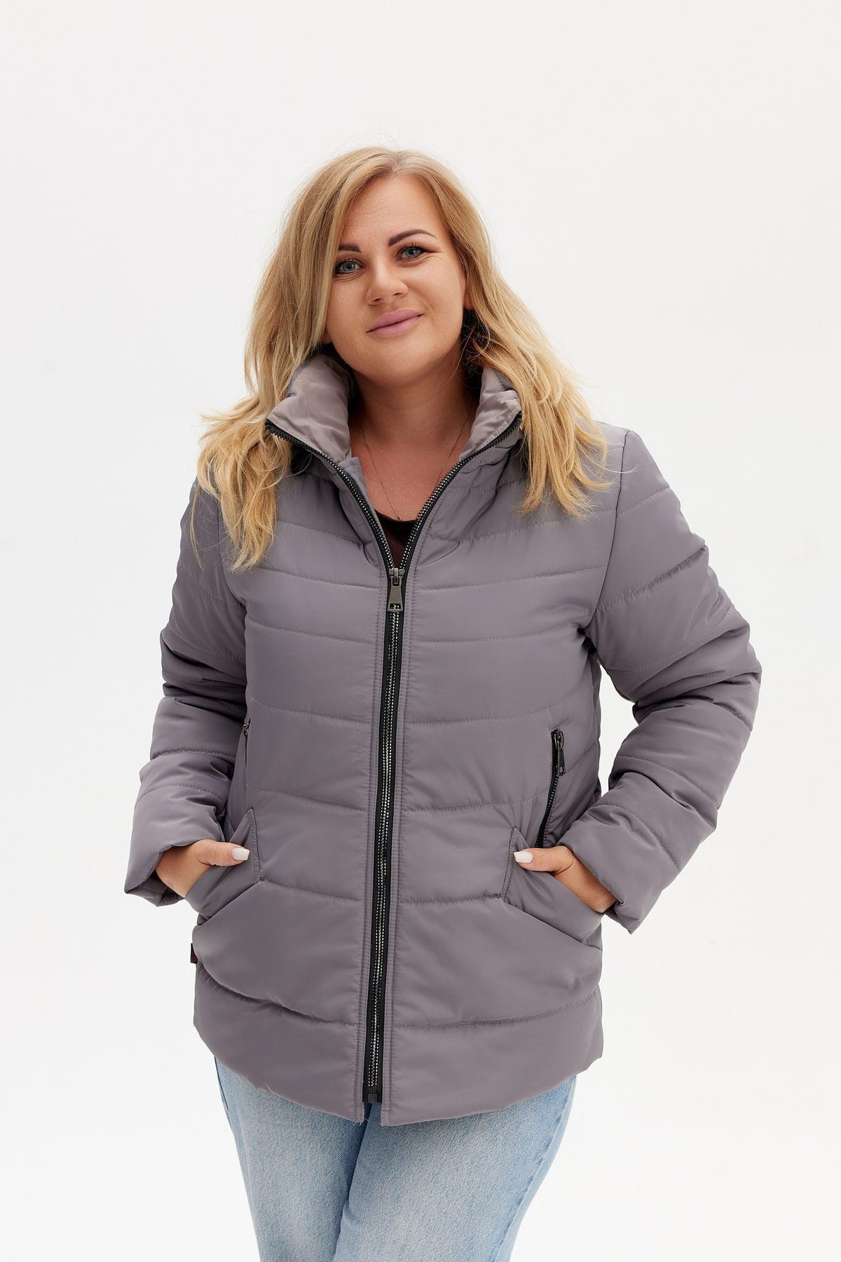 Kurtka Ala krótka - ciemny beż - obrazek 2